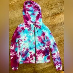 ⚡️ Aviator Nation Tie Dye Zip up Hoodie 🩵🩷 Size Small